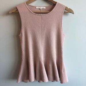 Revolve Endless Rose Pink Ribbed Sleeveless  Sz M